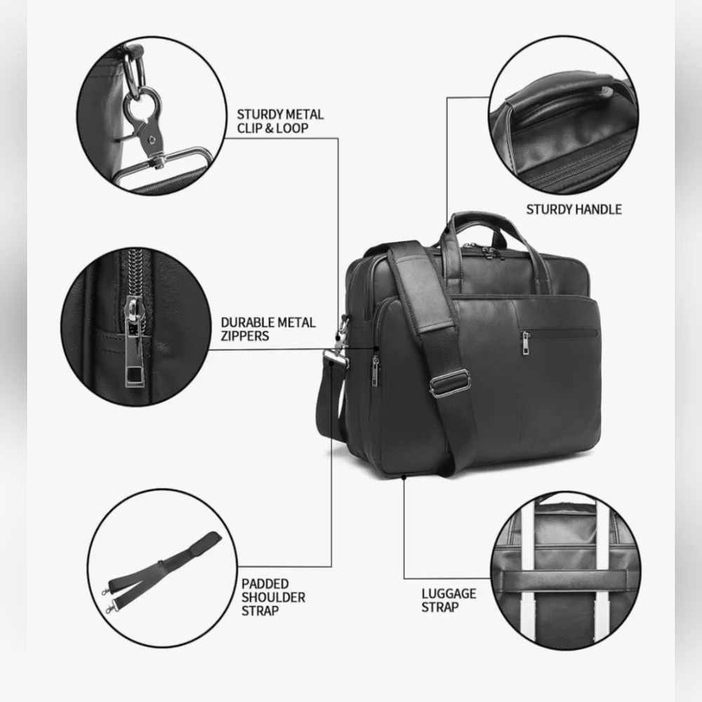 Seyfocnia Men's Messenger Laptop Bag